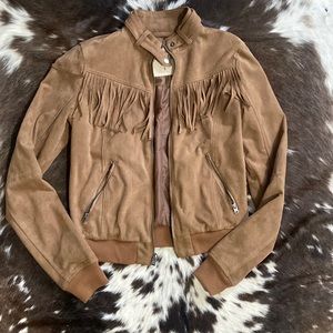 Hollister Fringe suede jacket size small